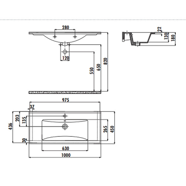 Раковина мебельная Creavit Su 100x45 черный (SU100-00AM00E-0000) Раковина мебельная Creavit Su 100x45 черный (SU100-00AM00E-0000)