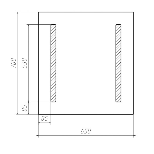 Зеркало Домино Good Light 2-65 с подсветкой (GL7011Z) Зеркало Домино Good Light 2-65 с подсветкой (GL7011Z)