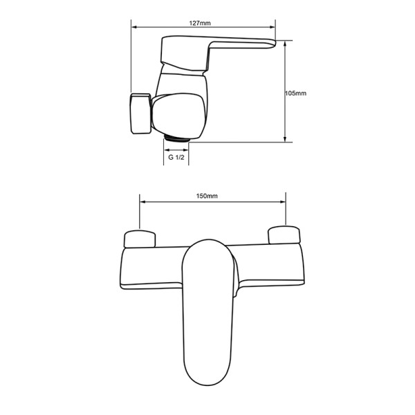 Смеситель для душа Melodia Rock с душевым гарнитуром (MDV 35250)