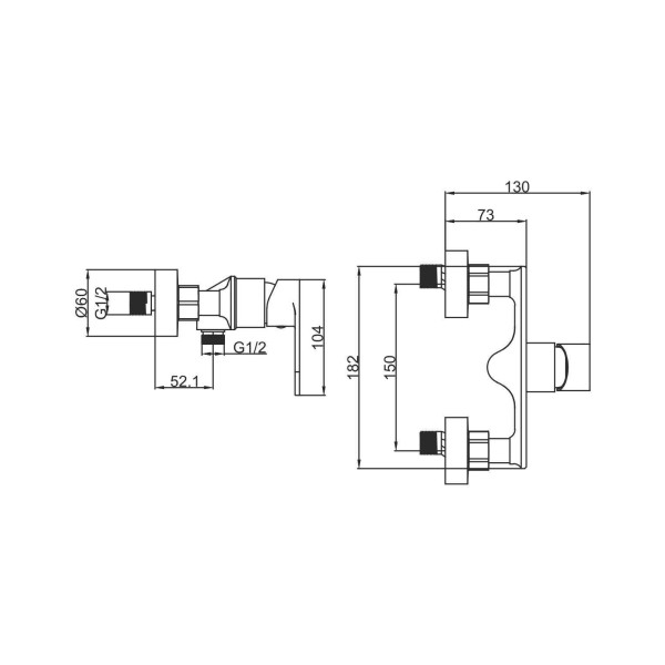 Смеситель для душа Fashun с душевым комплектом хром (A2085) Смеситель для душа Fashun с душевым комплектом хром (A2085)