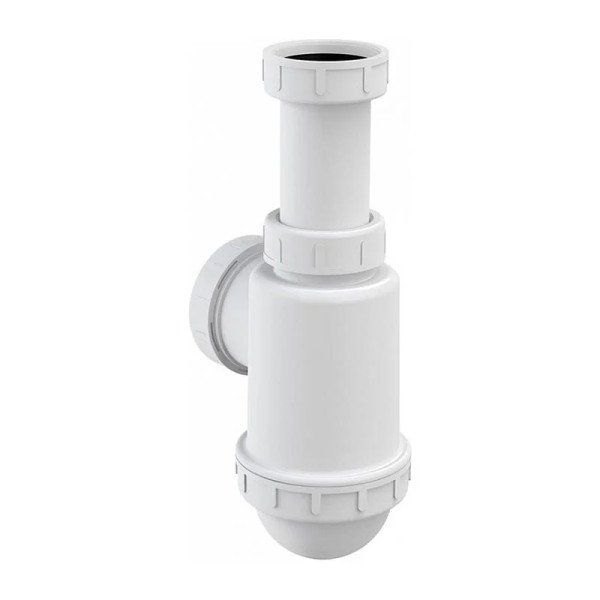 Сифон для мойки AlcaPLAST с накидной гайкой 1 1/2"  и штуцером хром (A443P-DN50/40)