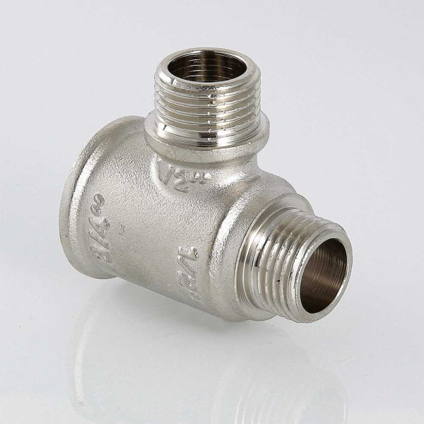 Тройник переходной 3/4"х1/2"х3/4" ВНН Valtec (никель) (VTr.133.RN.050405) Тройник переходной 3/4"х1/2"х3/4" ВНН Valtec (никель) (VTr.133.RN.050405)