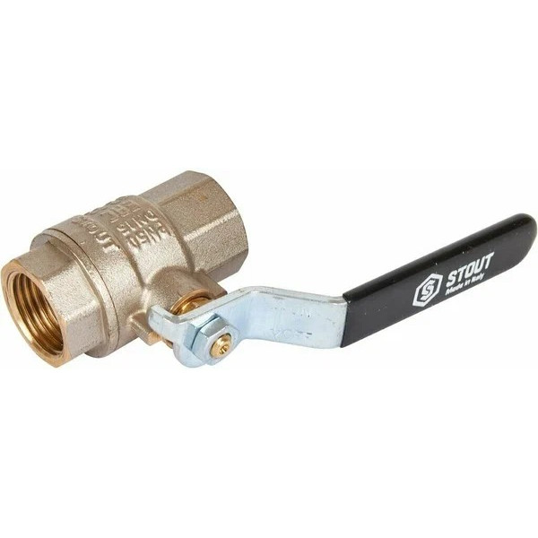 Кран 3/4" ВВ шаровый Stout ГОСТ (чёрная ручка, полнопроходной) SVB-0001-200020 Кран 3/4" ВВ шаровый Stout ГОСТ (чёрная ручка, полнопроходной) SVB-0001-200020