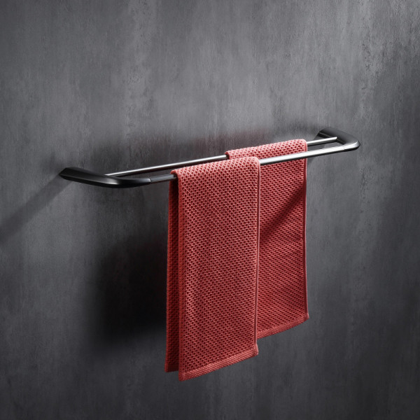 Полотенцедержатель двойной Abber Nord никель (AA1553NG)