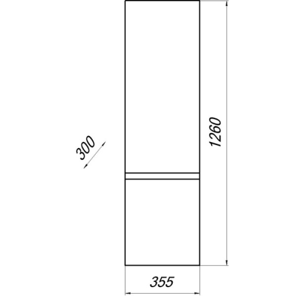 Пенал подвесной Модерн 35 126x35,5 дуб Бардолино (MFR79620BO)