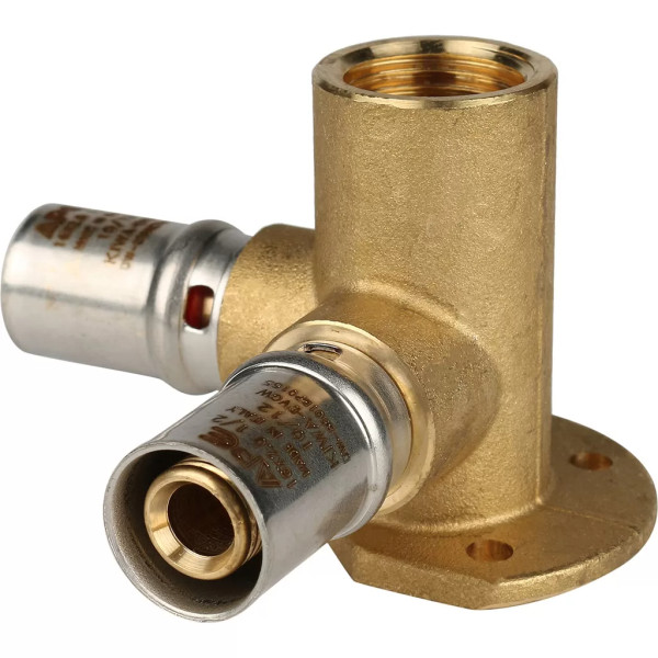 Тройник установочный 16x1/2"В Stout (пресс) (SFP-0015-001216) Тройник установочный 16x1/2"В Stout (пресс) (SFP-0015-001216)