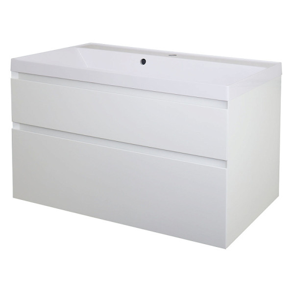 Тумба подвесная Azario с раковиной Velluto 100 с раковиной Слим 100 (CS00088604)