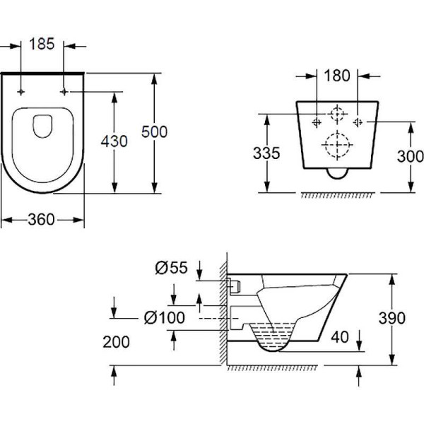 Унитаз подвесной BelBagno белый (BB8001CHR/SC)