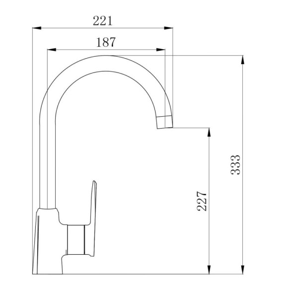 Смеситель для кухни Aquanika Simple хром (AQS4038CR)