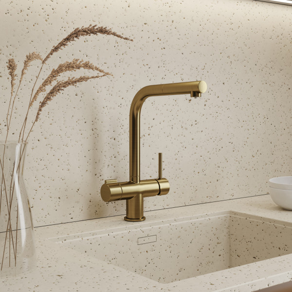 Смеситель для кухни WasserKRAFT золотой (A8987)