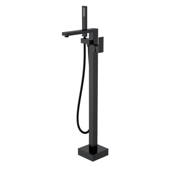 Смеситель напольный для ванны Boheme Qubic Black (479-B) Смеситель напольный для ванны Boheme Qubic Black (479-B)