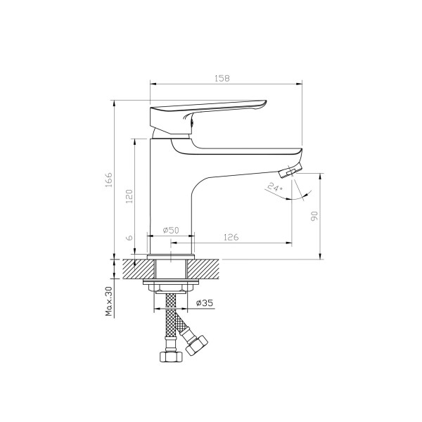 Смеситель для раковины Esko Ларгос хром (LG 26)