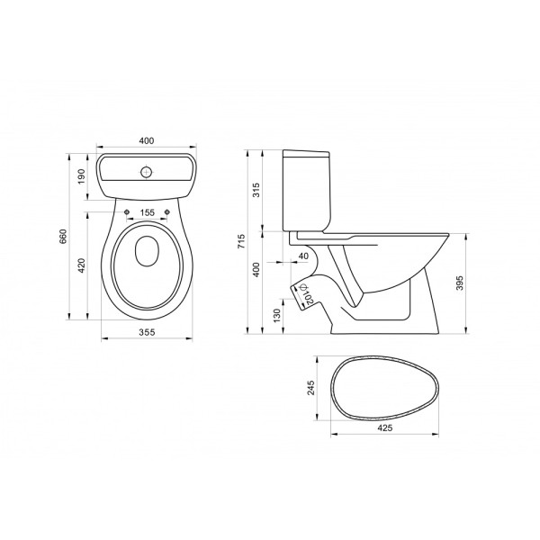 Унитаз-компакт Santek Бриз арматура эконом: 2-реж. с сиденьем дюропласт белый (1WH302138) Унитаз-компакт Santek Бриз арматура эконом: 2-реж. с сиденьем дюропласт белый (1WH302138)