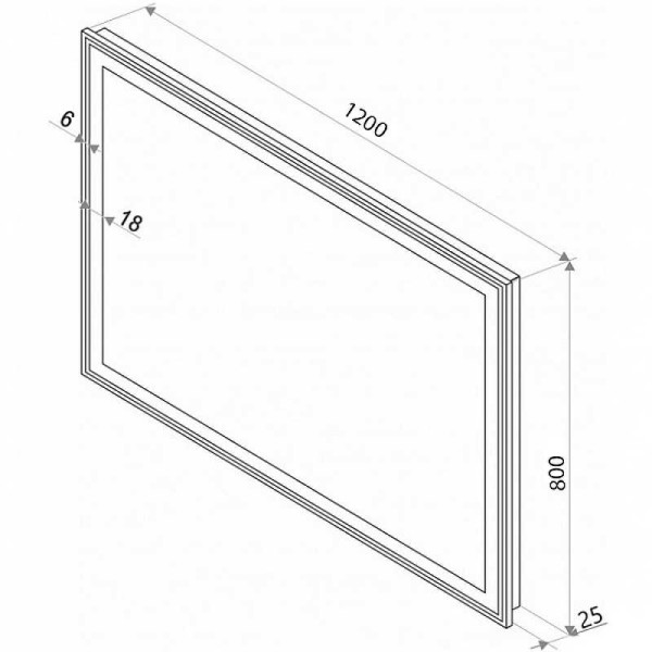 Зеркало с подсветкой Континент Aralia Led 1200х800 (ЗЛП925)