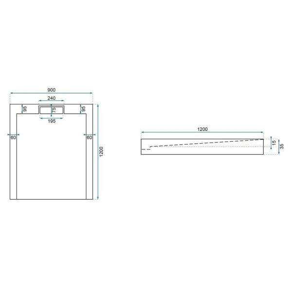 Душевой поддон REA Grand White 120x90 (REA-K4591)