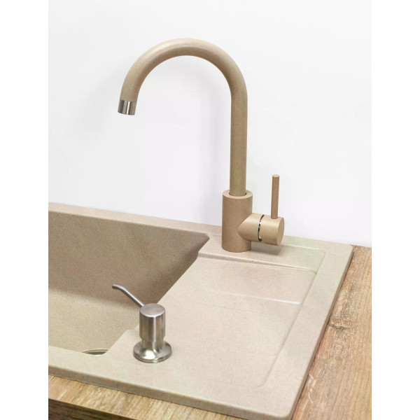 Мойка для кухни Rea nils beige Nakrapiany 5W1 гранит 62x44x16 бежевая с вкраплением (ZLE-00102)