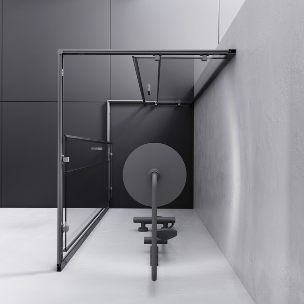 Душевой уголок AM.PM Gem S 80x100x200 стекло прозрачное, профиль черный матовый (W93G-404-100280-BT) Душевой уголок AM.PM Gem S 80x100x200 стекло прозрачное, профиль черный матовый (W93G-404-100280-BT)