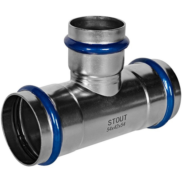 Тройник переходной 54х42х54 Stout SSS-2014 ВПр (нерж.ст., пресс) SSS-2014-544254 Тройник переходной 54х42х54 Stout SSS-2014 ВПр (нерж.ст., пресс) SSS-2014-544254