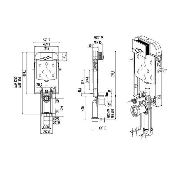 Инсталляция для унитаза Creavit (FGR7001.00)