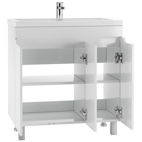 Тумба под умывальник Maria 80 Мечта без ящика Айсберг Домино (DM2325T)