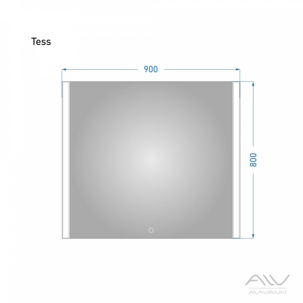 Зеркало с подсветкой Alavann Tess 90