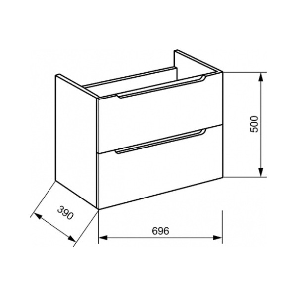 Тумба подвесная BelBagno Etna 39 70 см Bianco Lucido (Etna39-700/390-2C-SO-BL-P)