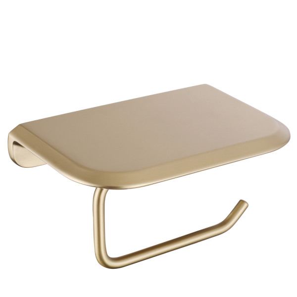 Бумагодержатель с полкой для телефона Abber Nord золото матовое (AA1530G)