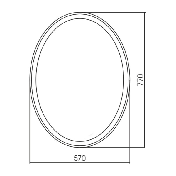 Зеркало Azario Италия 570х770 LED-подсветка с диммером, сенсорный выключатель (ФР-00000846)