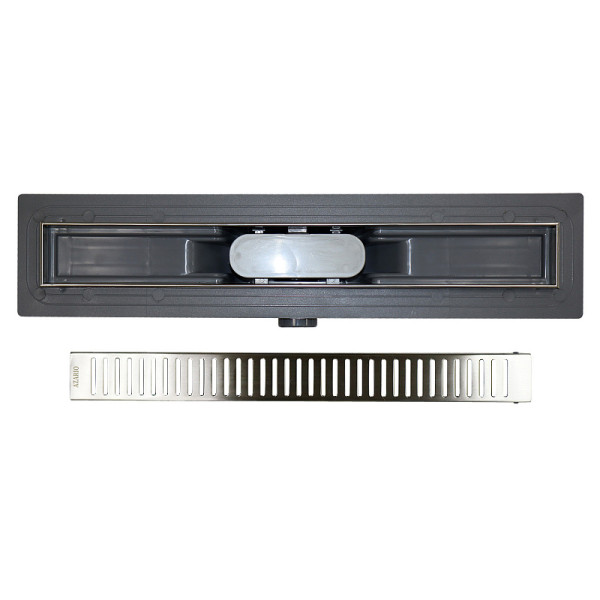 Душевой лоток горизонтальный Azario 700 выход 40 Stick хром