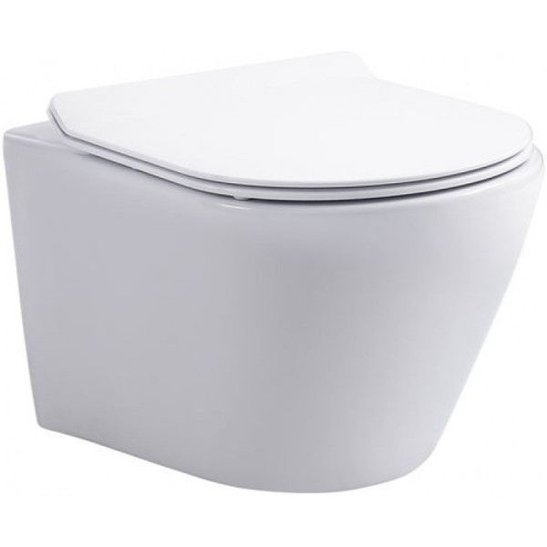 Унитаз подвесной Aquanet ATAGO W Short T с сиденьем с soft-close белый (332173)