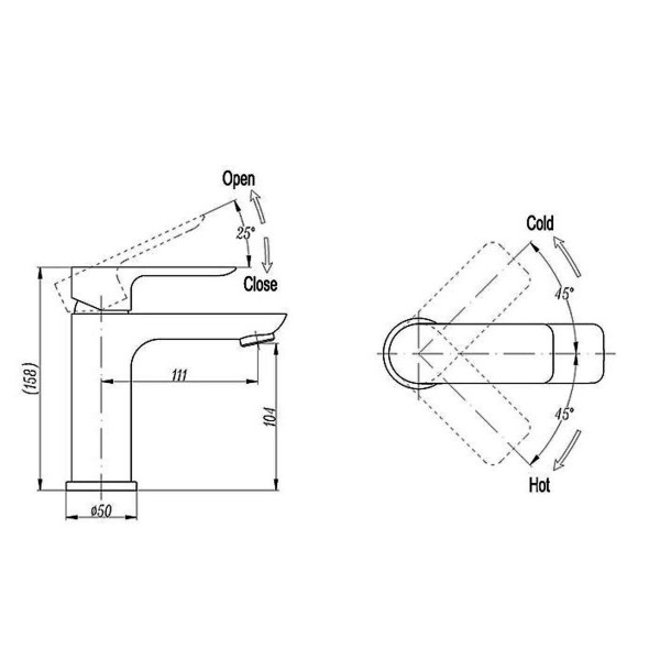 Смеситель для раковины Панама фиолетовый Triton (14801 Z)