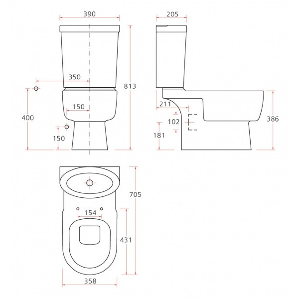 Бачок для унитаза Creavit Favori белый (FR410.00000)