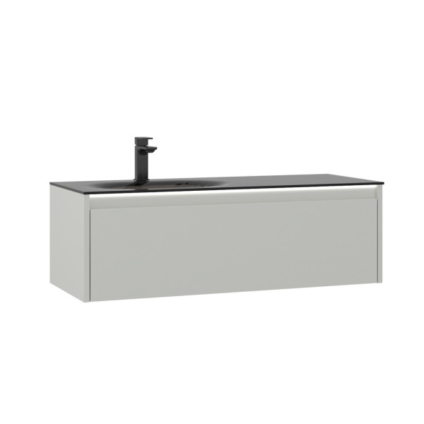 Тумба подвесная Orka Lisbon 1100x500x350 с раковиной кашемировый матовый (5001435)