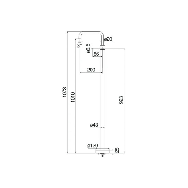 Смеситель напольный Nobili Velis (VE125188/3CR)