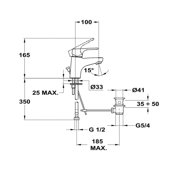 Смеситель для раковины Mofem Junior Evo 100 (150-0057-30)