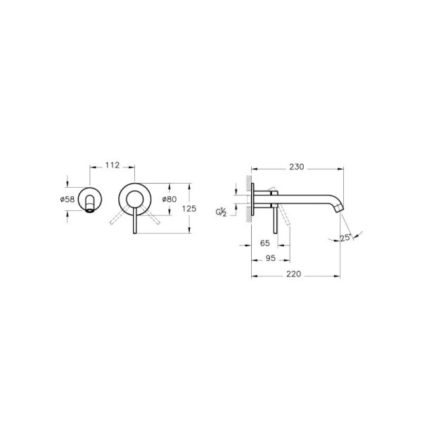 Смеситель для раковины Vitra Minimax Round хром (A43549EXP)