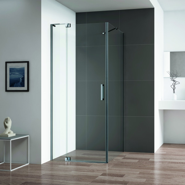 Душевой уголок Cezares Slider 90x100x195 стекло прозрачное, профиль оружейная сталь (SLIDER-AH-1-100-90/100-C-GM)