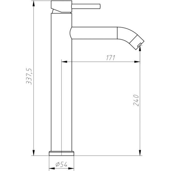 Смеситель для раковины Aquanet Steel Сатин (AF210-11S)