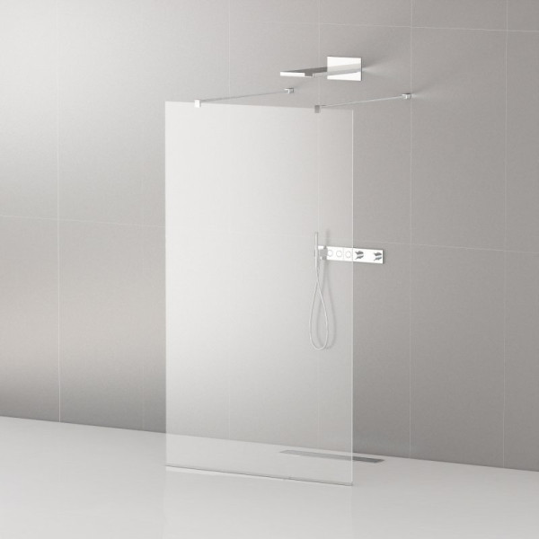 Душевая перегородка Cezares Liberta 115x195 стекло прозрачное, профиль хром (LIBERTA-L-2-115-120-C-Cr)