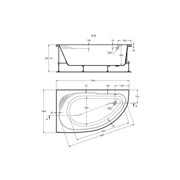 Ванна акриловая Roca Merida 100x170x50 белая (7.2486.4.400.0) Ванна акриловая Roca Merida 100x170x50 белая (7.2486.4.400.0)