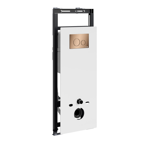 Инсталляция для унитаза WasserKRAFT Salm с клавишей смыва золото розовое (27TLT.010.ME.WH.RG02)