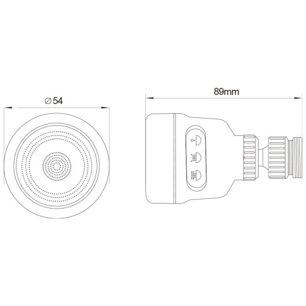 Аэратор Melodia F22хМ24x1, 3 функции хром (MKP21034BL)
