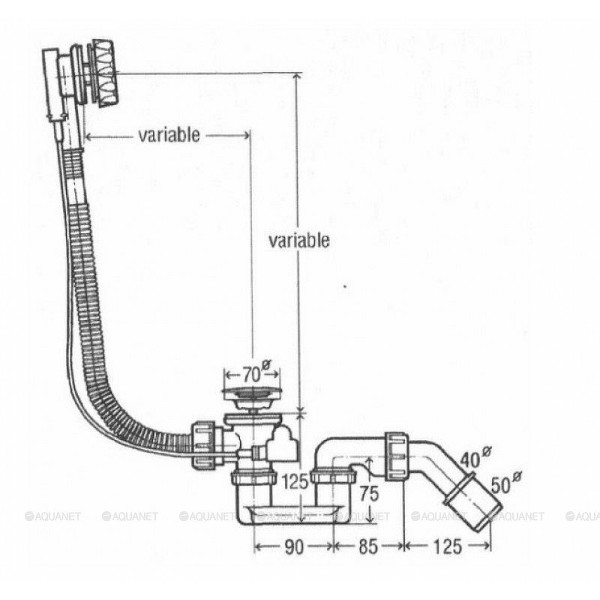 Слив-перелив Vitra полуавтоматический хром (59970013000) Слив-перелив Vitra полуавтоматический хром (59970013000)