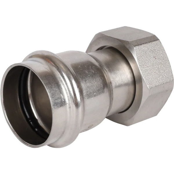 Переход 42х1 1/2"B с накидной гайкой Rommer из нержавеющей стали (пресс) (RSS-0026-042112) Переход 42х1 1/2"B с накидной гайкой Rommer из нержавеющей стали (пресс) (RSS-0026-042112)
