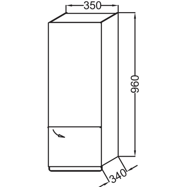 Шкаф зеркальный Jacob Delafon Odeon Up 350x340x960 дуб квебекский (EB893D-E10)