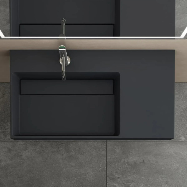 Раковина накладная конгломерат REA Archi grey mat 89,5x48x13 серая матовая (REA-U4304) Раковина накладная конгломерат REA Archi grey mat 89,5x48x13 серая матовая (REA-U4304)
