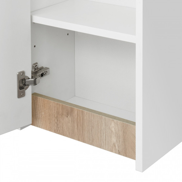 Шкаф подвесной Aquaton Марти 350x230x800 белый глянец, дуб эндгрейн (1.A270.2.03M.Y01.0)