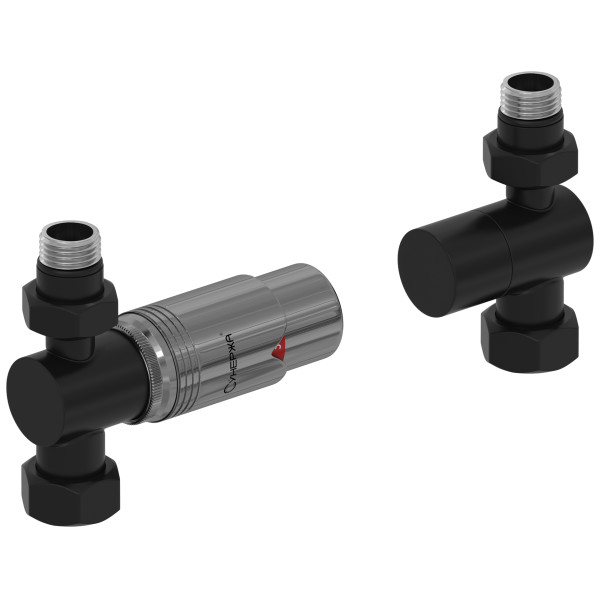 Терморегулятор автоматический Сунержа 1/2"x3/4" НР/НГ набор, прямой, матовый черный- чёрный хром (31-1420-6211) Терморегулятор автоматический Сунержа 1/2"x3/4" НР/НГ набор, прямой, матовый черный- чёрный хром (31-1420-6211)