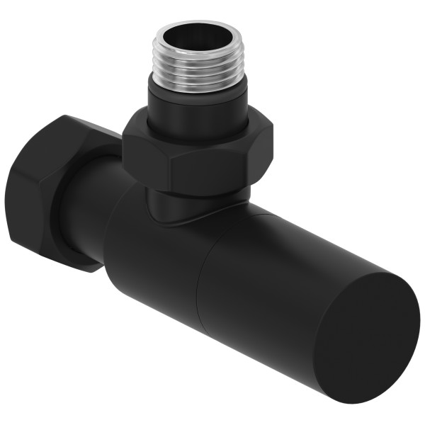 Вентиль угловой Сунержа 1/2"х1/2" НР/НГ цилиндр, матовый черный (31-1400-1234)