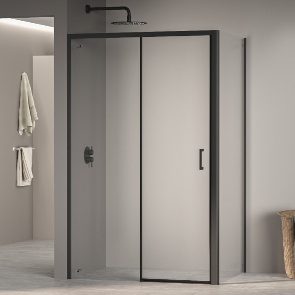 Душевой уголок RGW PA-177B (RGW PA-017B + Z-050-2B) 1400x800 стекло прозрачное, профиль черный (350817748-14)